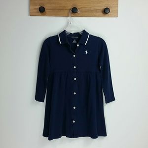 Ralph Lauren navy button up dress 4T
